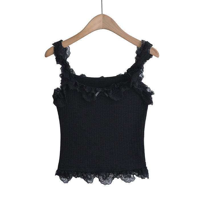 Dame ruffled skjorte med feminin struktur og elastisk bomuldsblanding Stilla