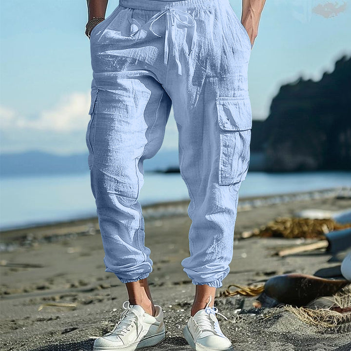 Herren Cargo-bukser med elastisk talje og praktiske lommer Stilla 1754373691