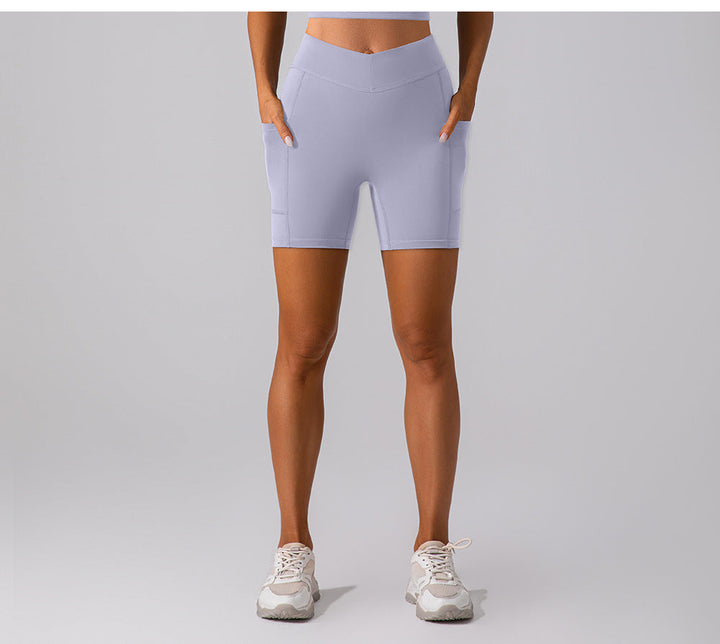 Stilla | Waist Hip Lift Fitness Shorts Dobbelt Sidet Børstet Yoga Bukser Til Kvinder, Slim Fit Sports Bukser