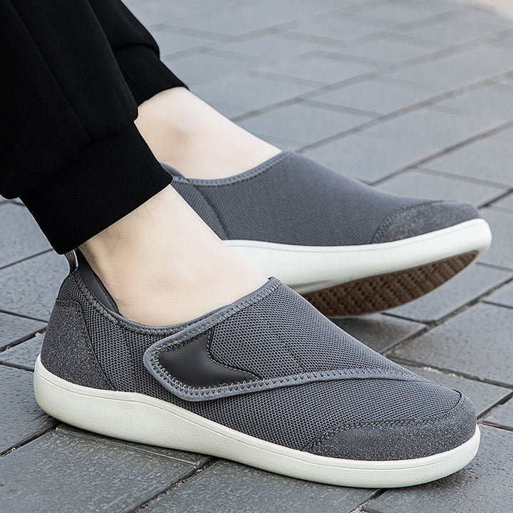 Dame nan en-håndsjustérbar slip-on-halbsko med velcro, åndbar mesh og stødabsorberende EVA-sål Skovae