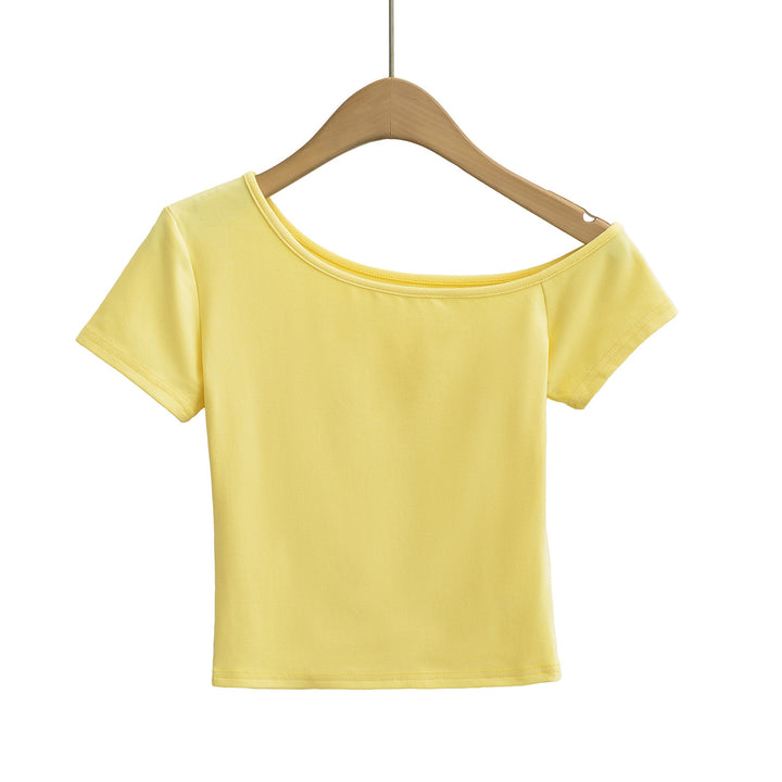 Dame kropsnært Crop-top med asymmetrisk snit og blødt materiale Stilla