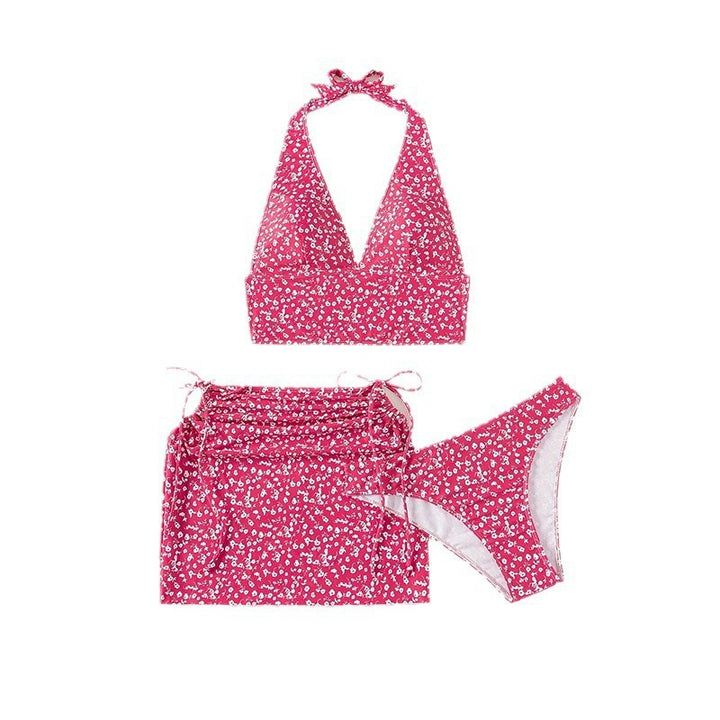 Dame Sport-Bikini med blomstret top og høj taljede underdel Skovae