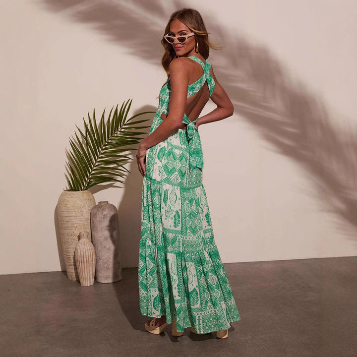 Kvinders Maxi Kjole med Blomstermønster og Off-the-Shoulder Design Stilla