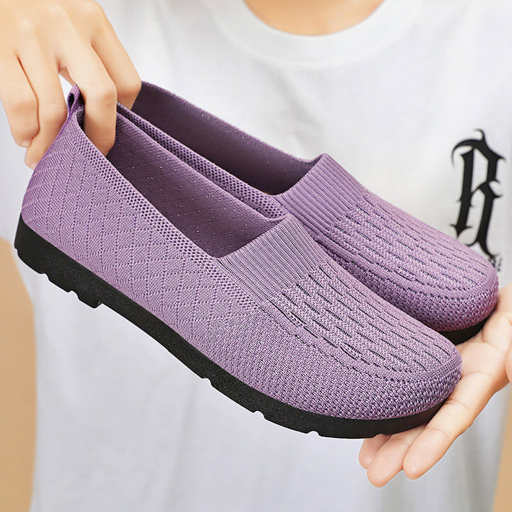 Femme Stilfulde Slip-On Fritidssneakers med åndbart strikdesign Stilla