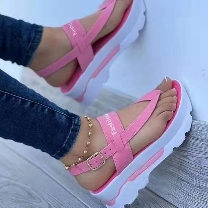 Dame Retro Platform Sandaler Stilla