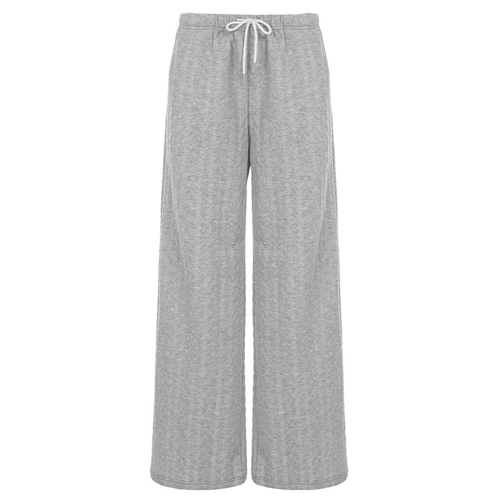 Damen bequeme weite Sweatpants mit elastischem Bund und Kordelzug Skovae