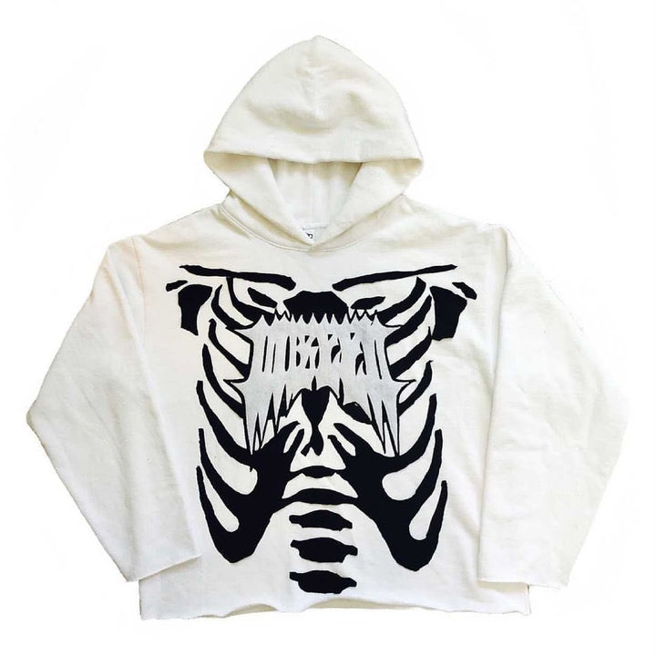 Kvinders hoodie med trendy grafisk design Skovae