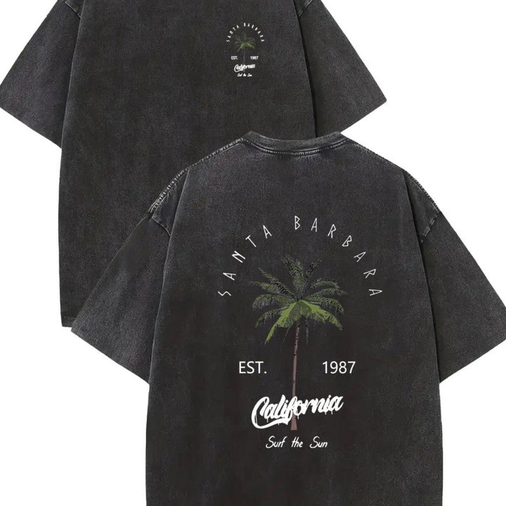 Dame Vintage T-shirt med Santa Barbara grafik og afslappet pasform Stilla