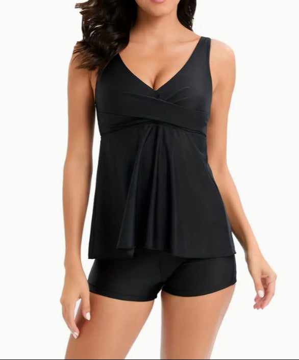 Dame Tankini med moderne A-linie snit og komfort shorts Stilla