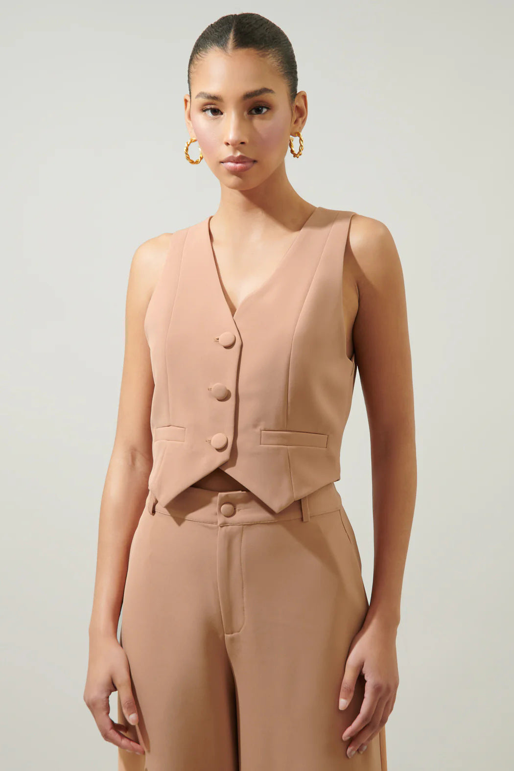 Dame Elegant og figursyltende Vest Stilla