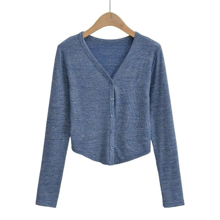 Dame kortærmet cardigan med fint strukturdesign og knapdetaljer Stilla