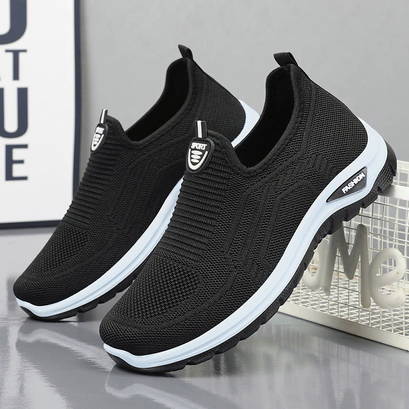 Herre Åndbare Slip-On Sneakers med fleksibelt Strik-Obermateriale og dæmpende Sål Stilla