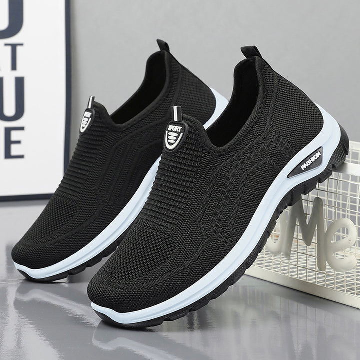 Herre Åndbare Slip-On Sneakers med fleksibelt Strik-Obermateriale og dæmpende Sål Stilla