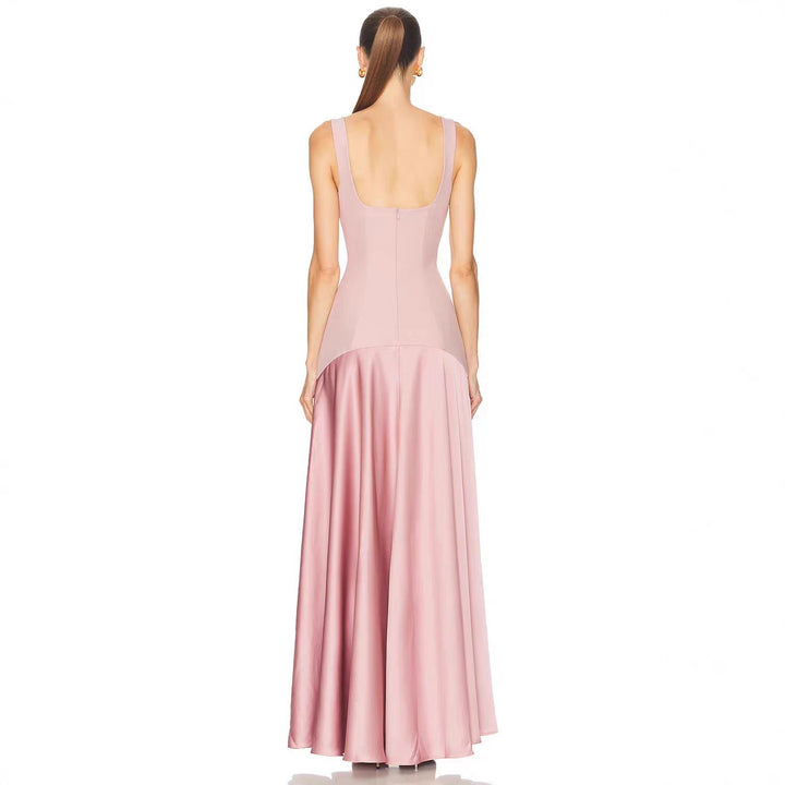 Dame elegant kjole med figurformende snit og elegant lynlås Skovae
