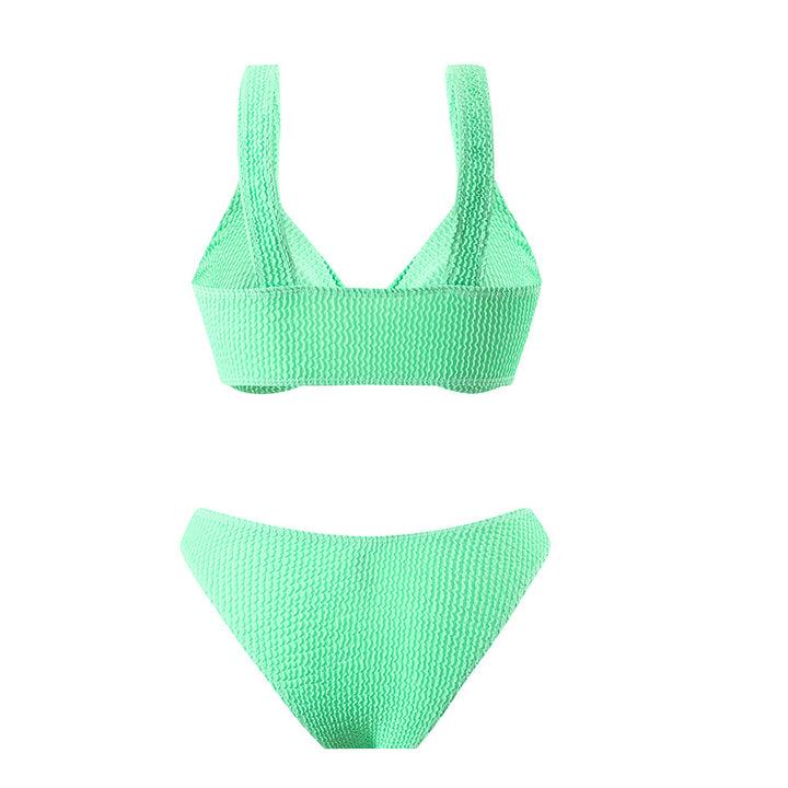 Dame bikini-sæt med knyttetop og højskårne trusser Stilla