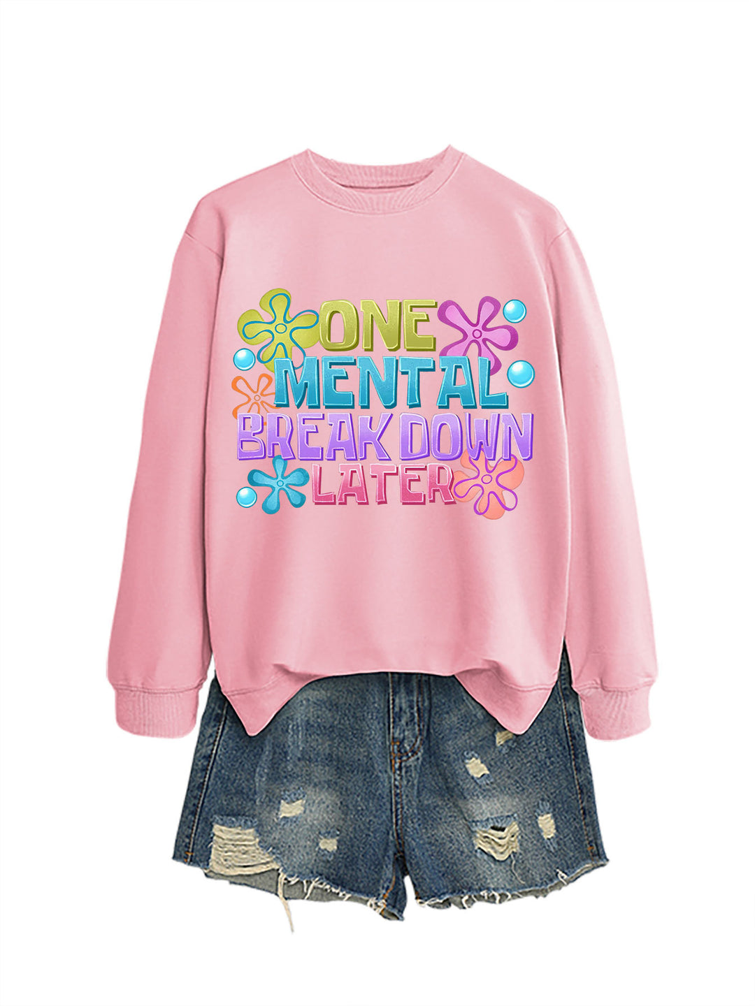 Kvinders sweatshirt med kreativt print Stilla