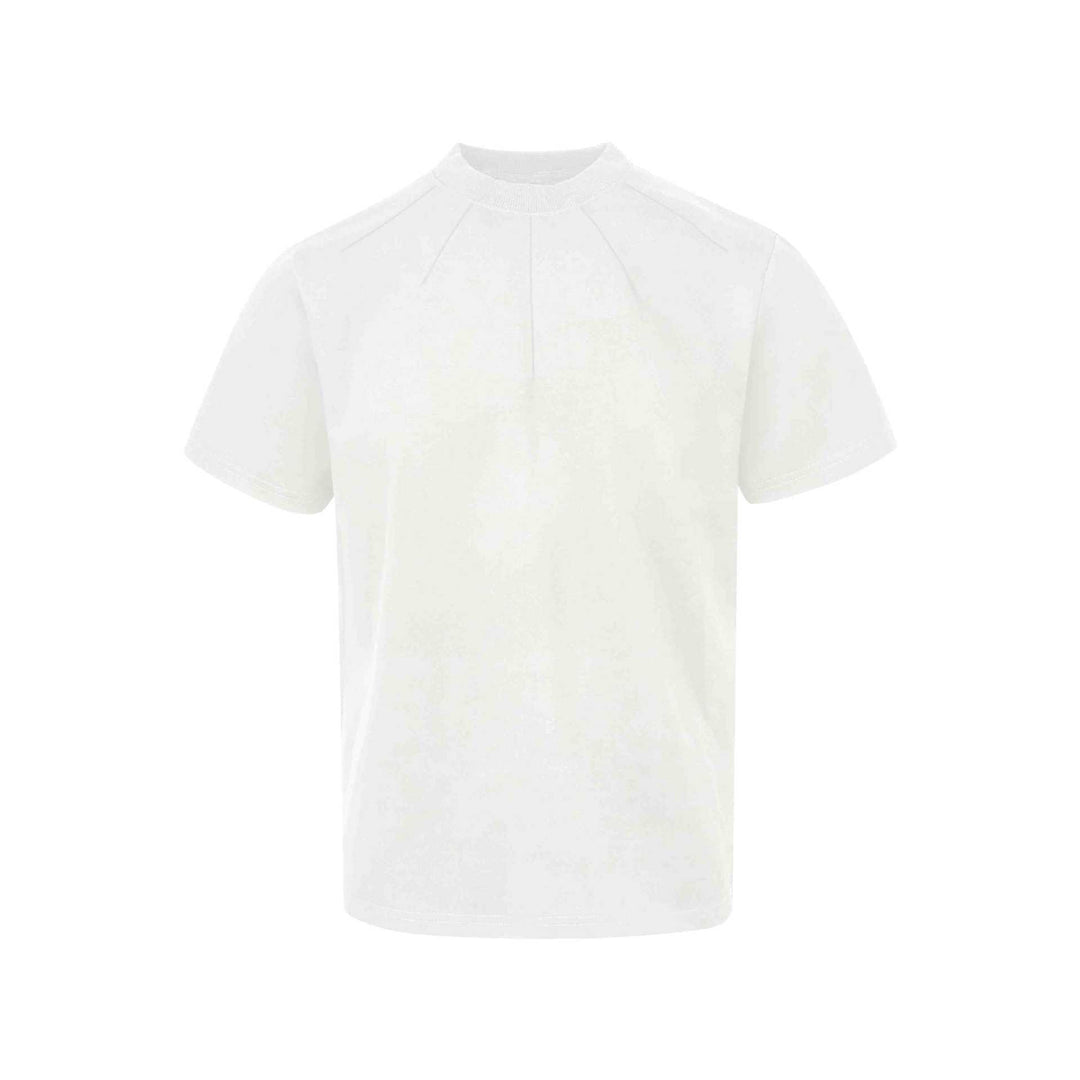 Herrer moderne T-shirt med høj krave og struktureret finish Stilla