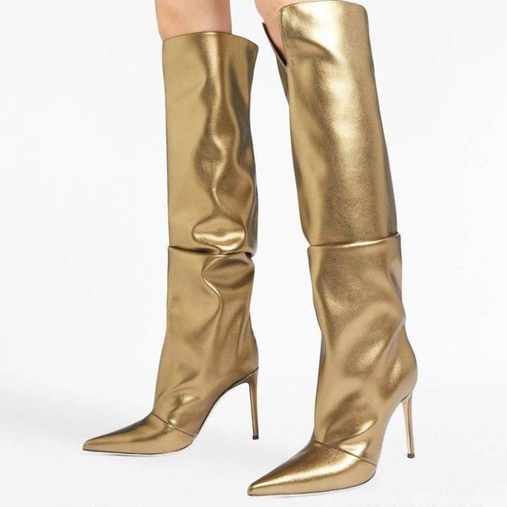 Femme Over-the-Knee Slouchy Stiletto Støvler Stilla