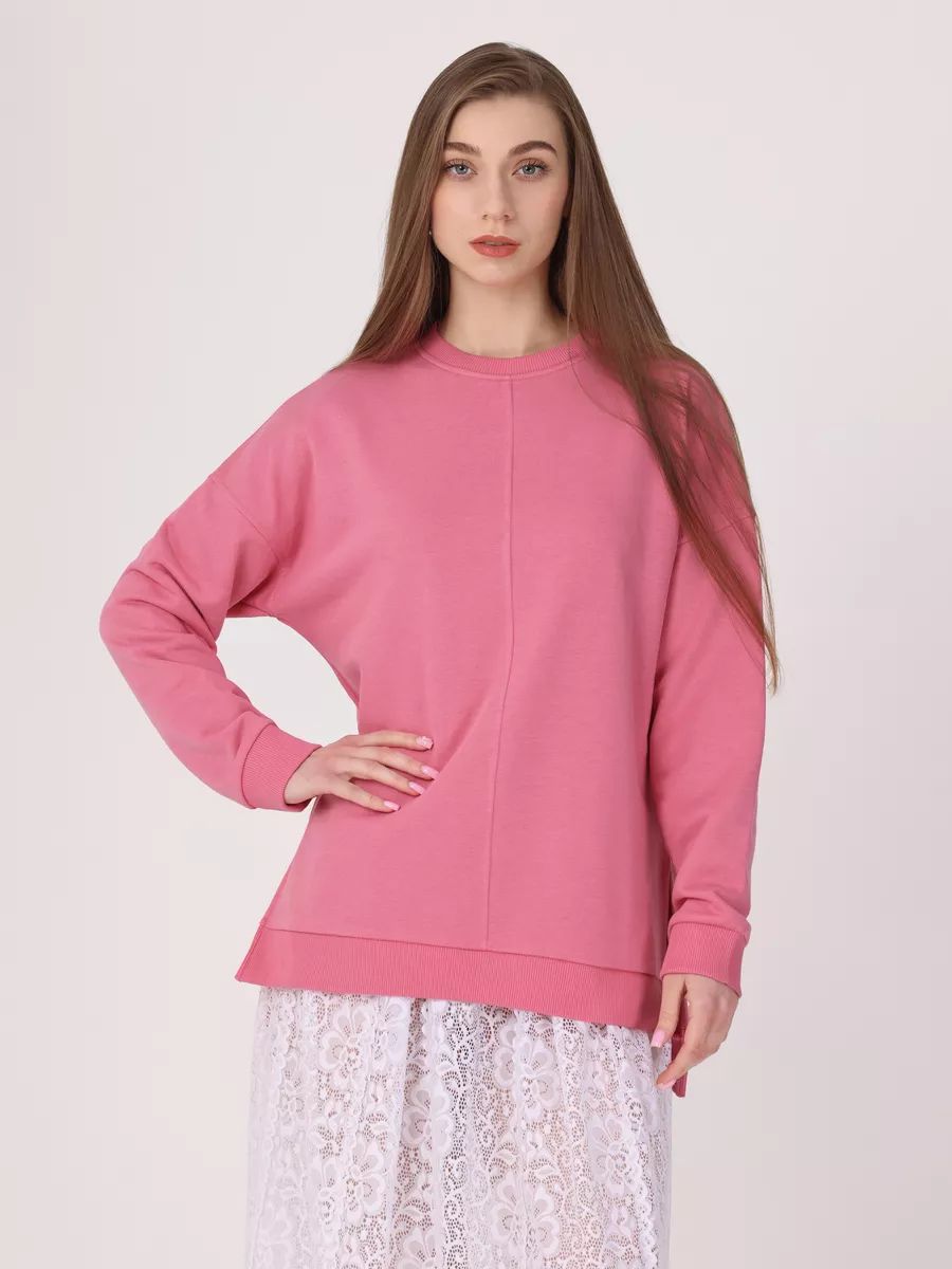 Dame oversized sweater med sidelommer og afslappet snit Stilla
