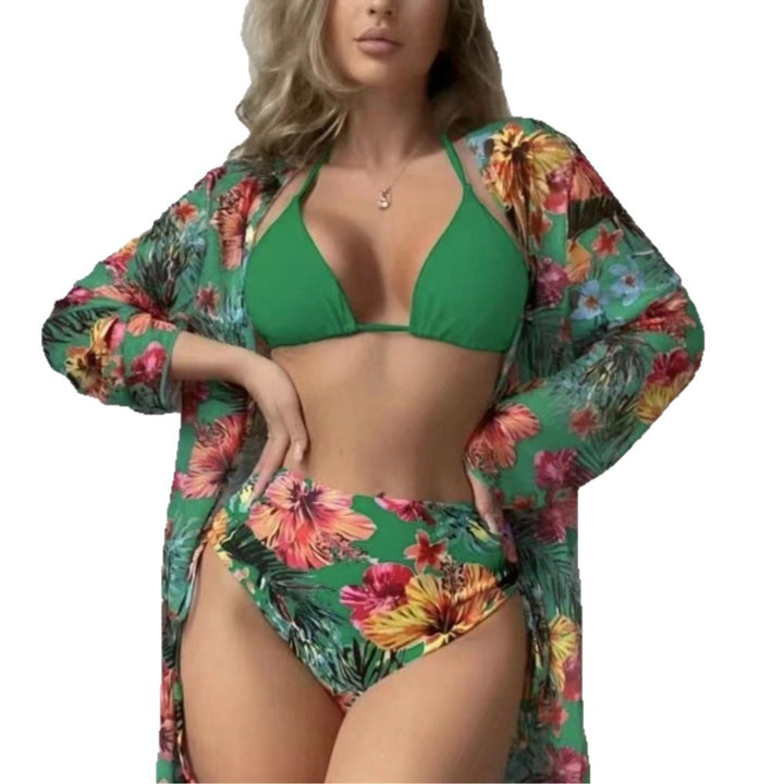 Dame moderigtig badetøj sæt med stilfuld kimono Skovae