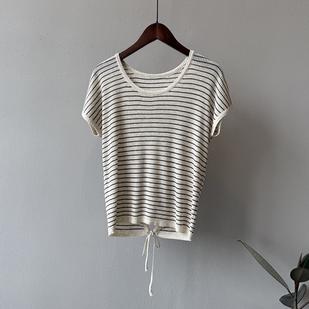 Dame afslappet T-shirt med justerbar søm Stilla