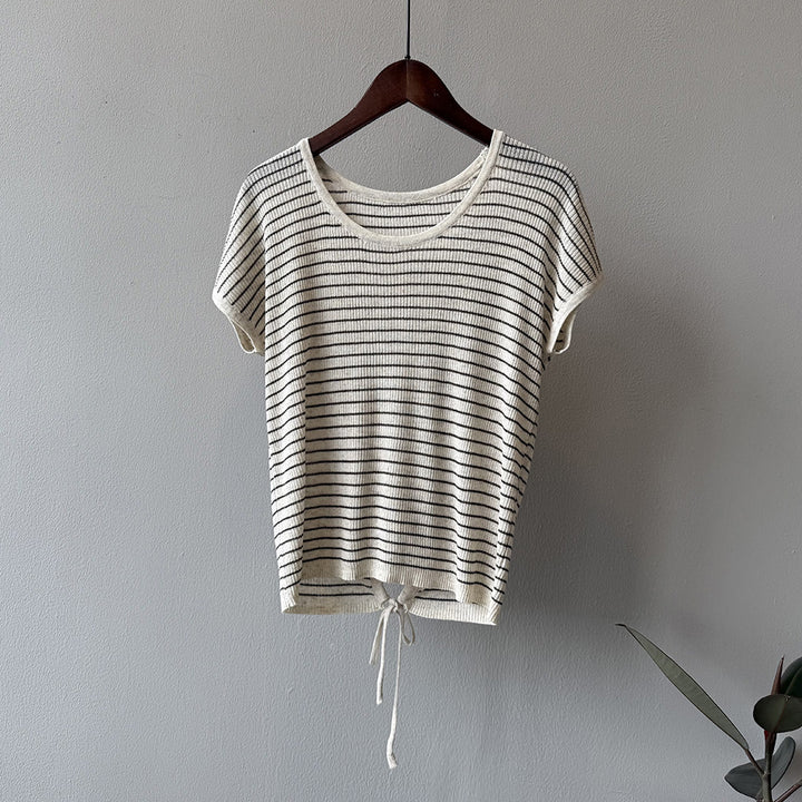 Dame afslappet T-shirt med justerbar søm Stilla