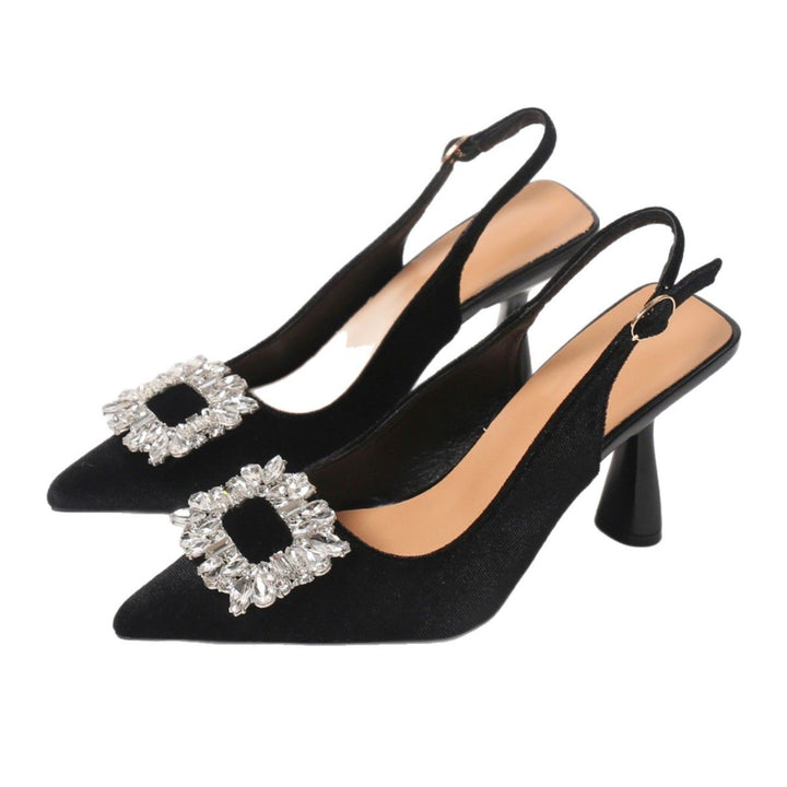 Dame Pailletter Sling Pumps med elegant hæl Stilla
