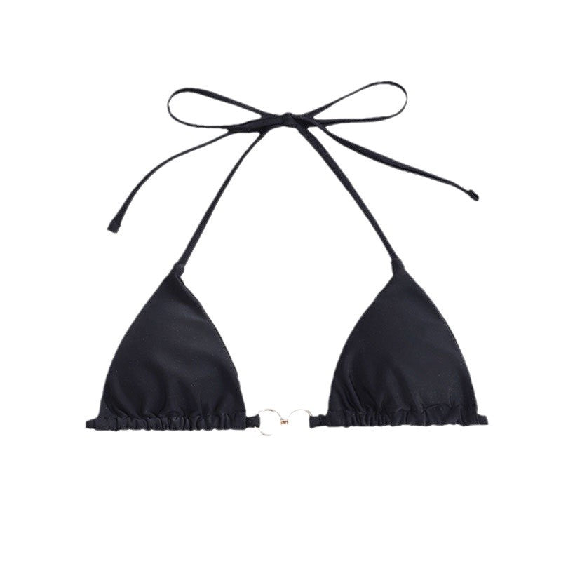 Dame triangel-bikini med kvalitets ringaccent Skovae