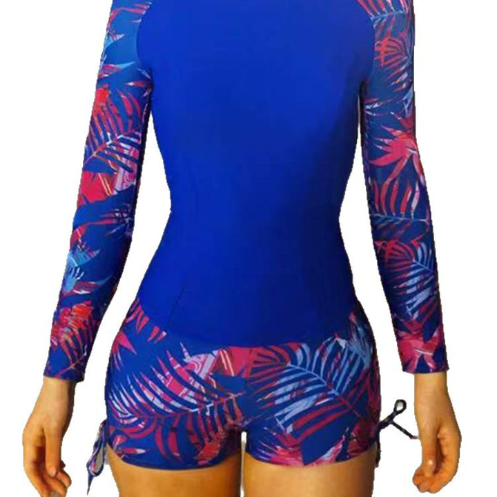 Dame Sporty Rashguard med langærmet og trendy tropemønster Stilla