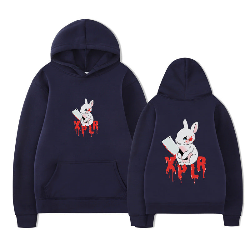 Kvinders hoodie med iøjnefaldende tegneserjemotiv og behagelig pasform Skovae
