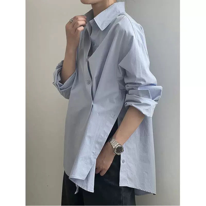 Damer afslappet overshirt-bluse med elegant snit og fine detaljer Stilla