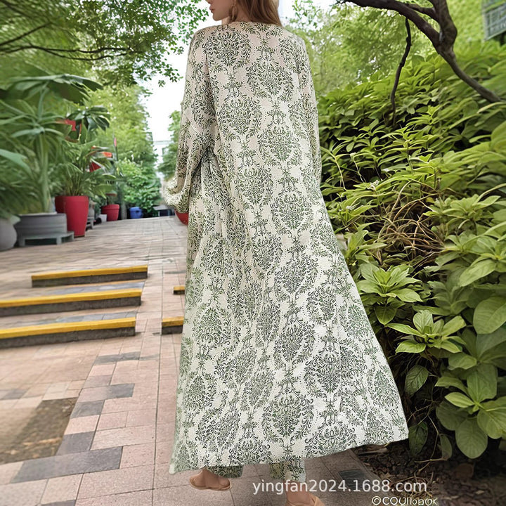 Dame Floral Print Resort Sæt Stilla