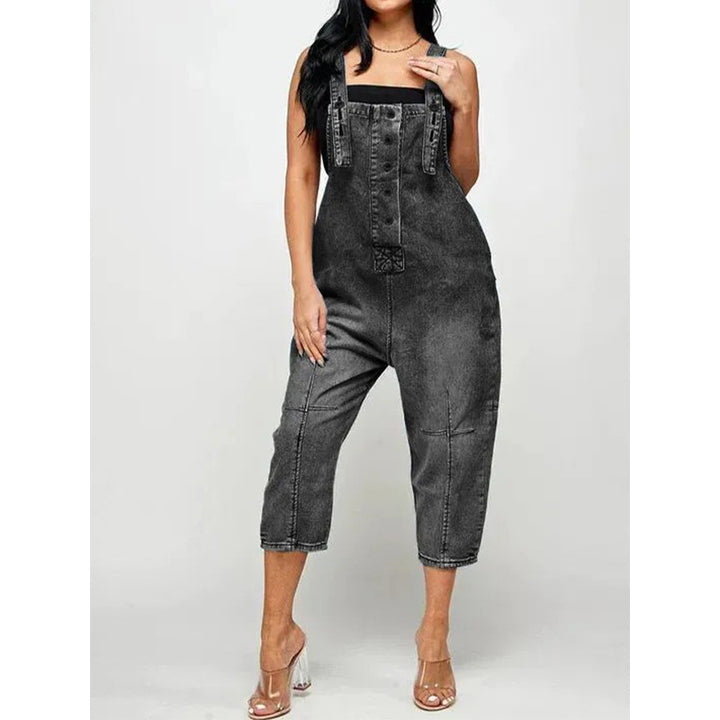 Dame Overall i denim med knapdetalje Stilla