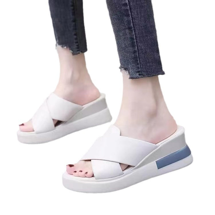 Dame Wedge-sandaler med krydsremme og ergonomisk sål Stilla
