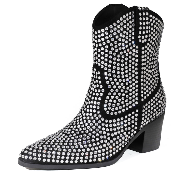 Damer med rhinestone dekoreret western-støvletter Stilla