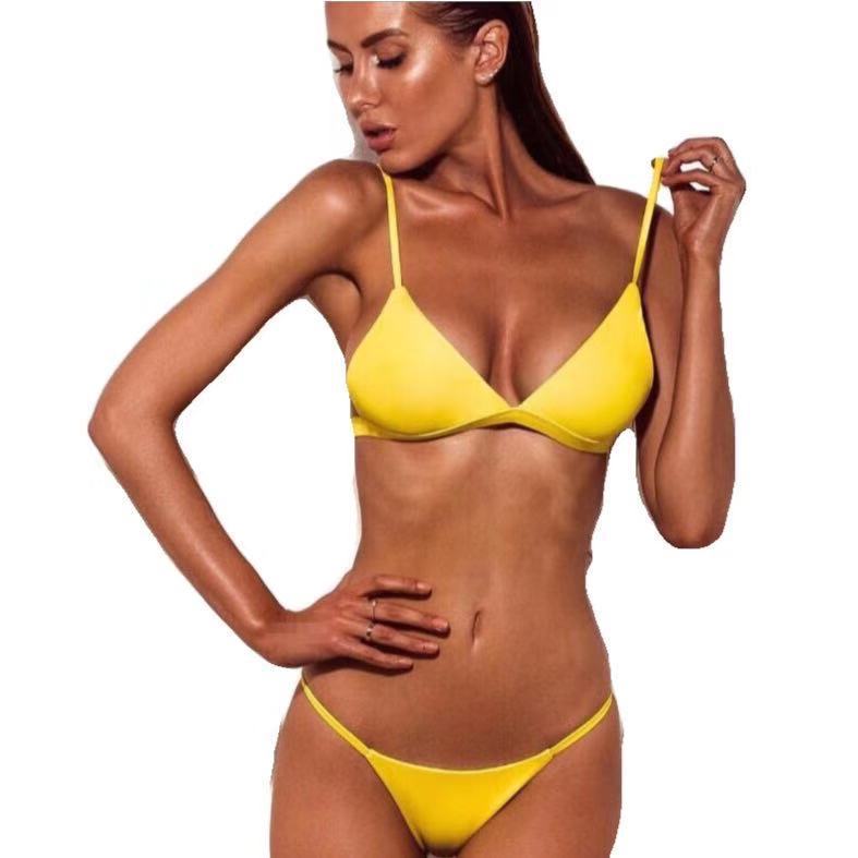 Dame Minimalistisk Triangel-Bikini Skovae