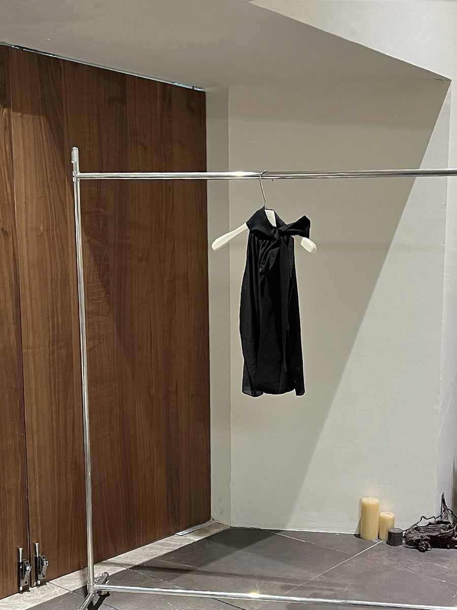 Damer elegant Minikjole med raffineret sløjfedetalje og kvalitets satin-udseende Stilla