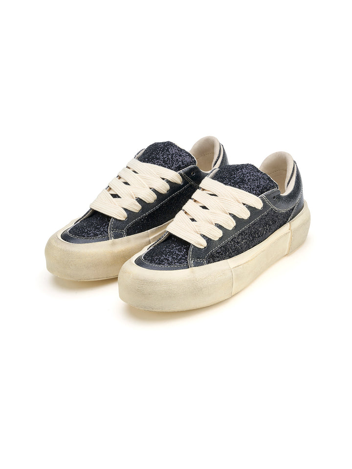 Dame Glitrende Sneakers med perleprydet Overdel Stilla