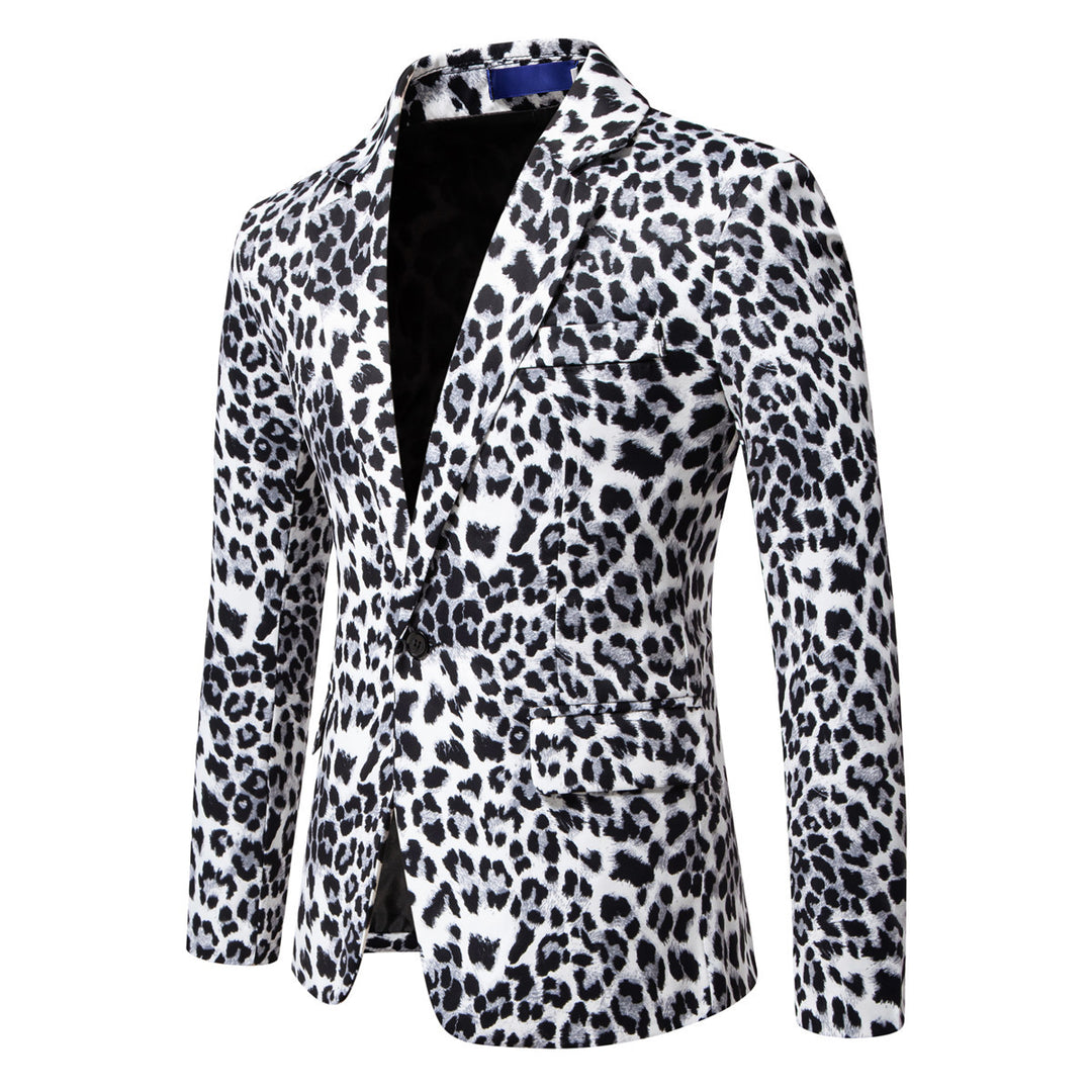 Herrer Statement Leopardmønster Blazer Stilla