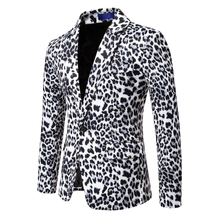 Herrer Statement Leopardmønster Blazer Stilla