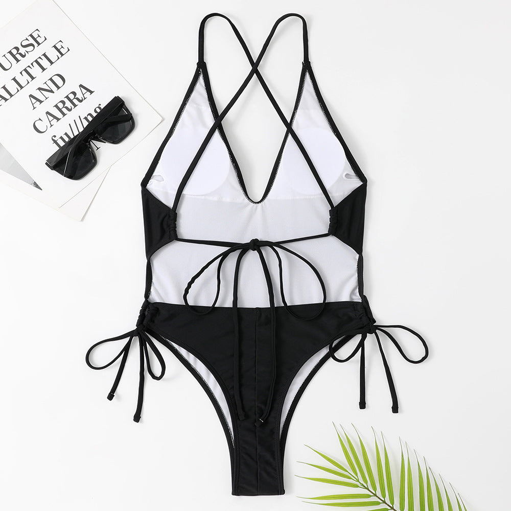 Dame Plunge Back High-Cut Monokini Stilla