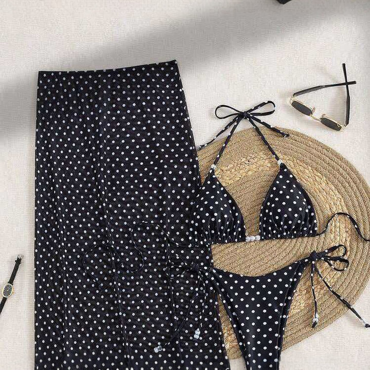Damer Stilfuldt Strandkjole med Dots Skovae