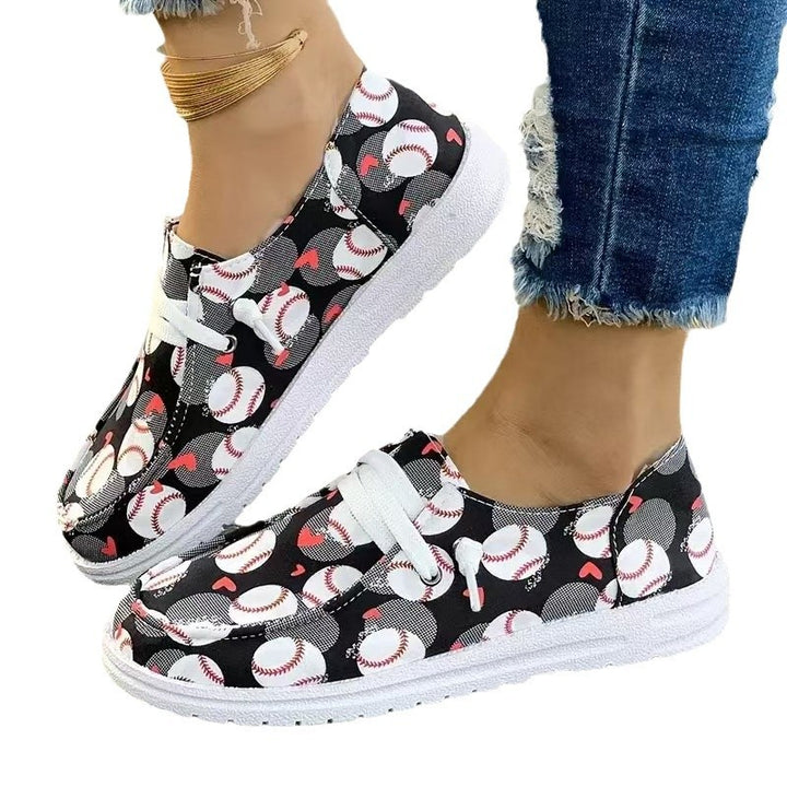 Dame sneakers med fodboldmotiv Stilla