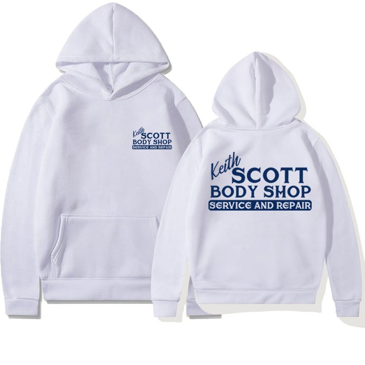 Kvinders hoodie sweatshirt med kreativt print og blødt fleece materiale Skovae