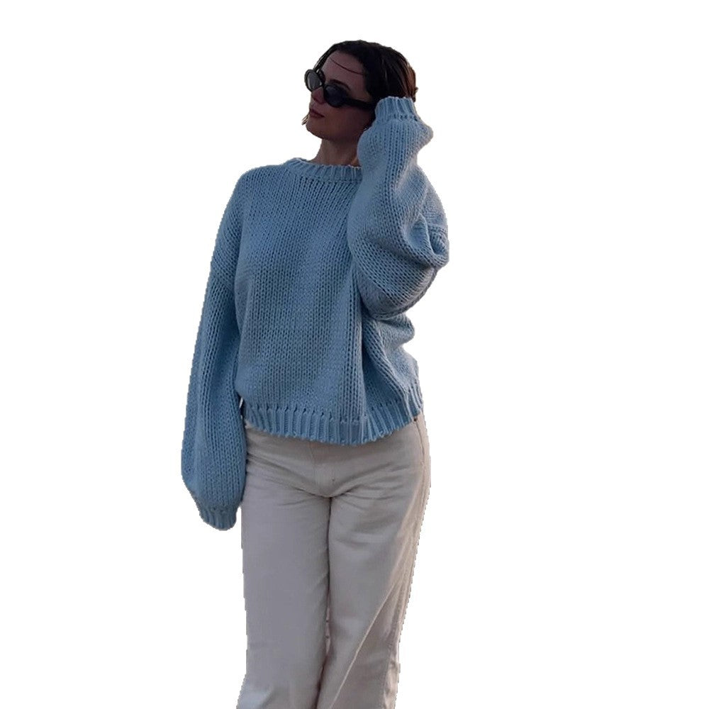 Dame afslappet striktrøje med oversized snit Stilla
