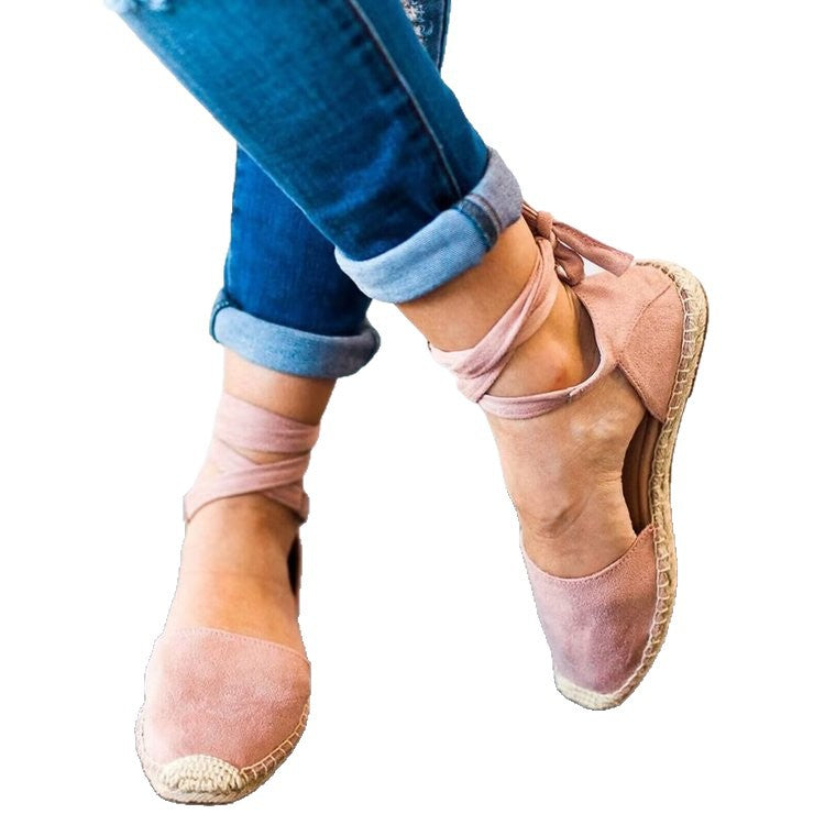 Dame Espadrilles med trendy bindebælte og behagelig sål Stilla