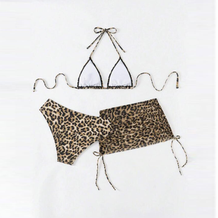 Dame bikini-sæt med justerbare stropper og elegant leopardmønster Stilla