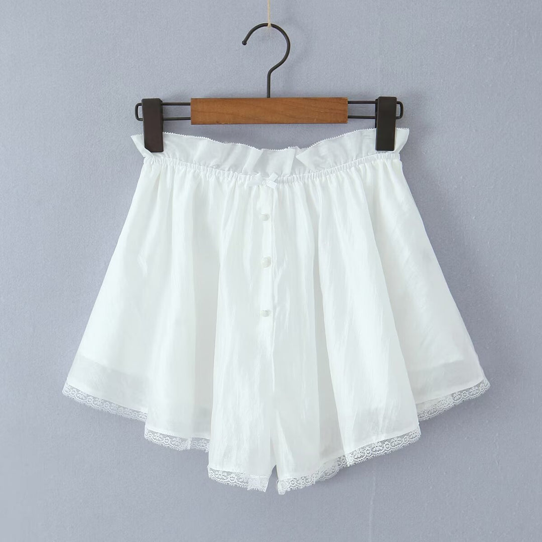 Dame luftige shorts med fine spidsaccentuer Skovae