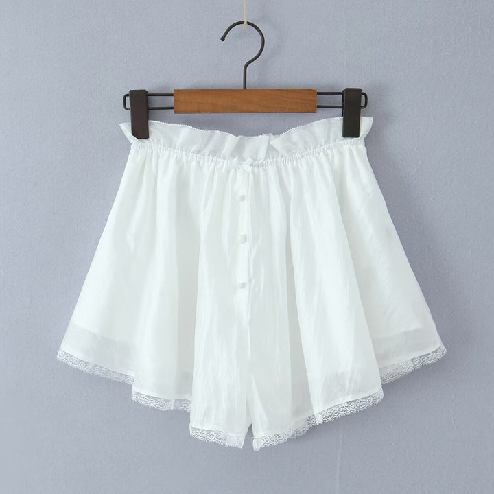 Dame luftige shorts med fine spidsaccentuer Skovae