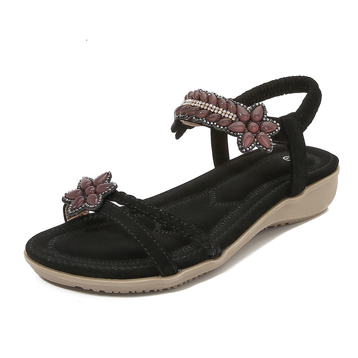 Dame Komfortable Sandaler med blomsteragtige accenter Stilla